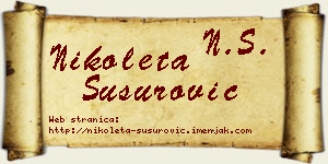 Nikoleta Susurović vizit kartica